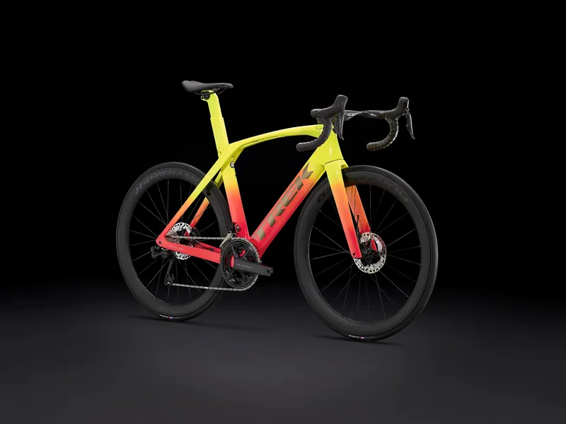 2022 Trek Madone SLR 7 Road Bike Radioactive Coral to Yellow Fade-1